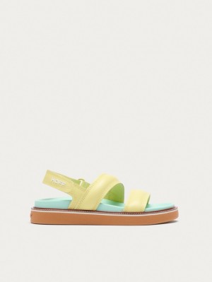 Hoff Lime Road Sandaler Dame Gul Blå | 72943-RQMY