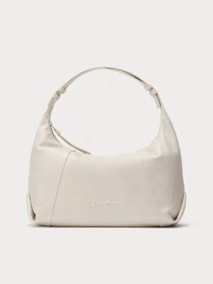 Hoff Lær Hobo Museum Off White Vesker Dame Hvite | 43298-QWSA