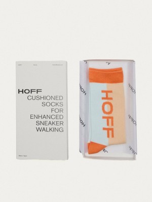 Hoff Maxi Logo Sokker Herre Blå Oransje | 64192-RUOQ