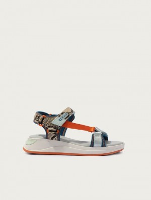 Hoff Seychelles Sandaler Dame Grå Oransje | 02568-EJXY