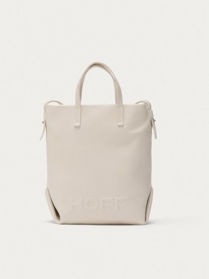 Hoff Shopper Piel Arcade Off White Vesker Dame Hvite | 28563-YUWI