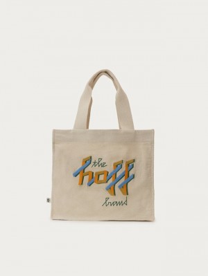 Hoff Shopper Tejido Con Logo Artístico Hoff Bordado Vesker Dame Grå | 13275-HVDL