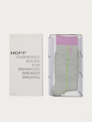 Hoff Stripe Sokker Herre Grå | 39280-YUOH