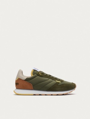 Hoff Thebes Joggesko Dame Grønn Brune | 96375-PSBF