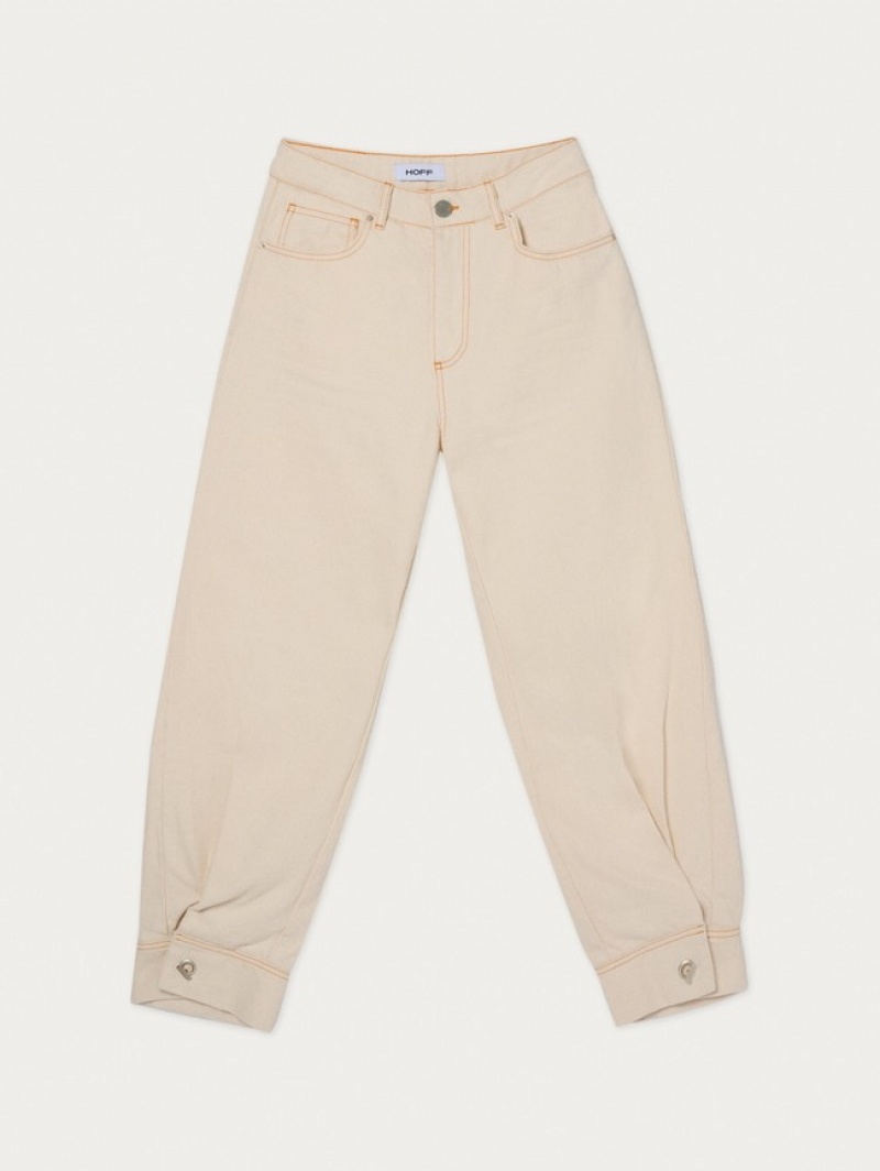 Hoff Azores Off White Jeans Dame Beige | 01469-OXSD