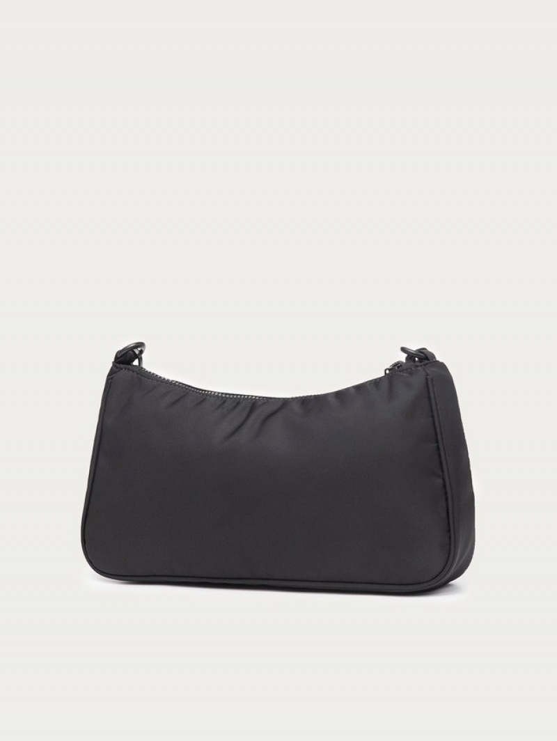 Hoff Baguette Nylon Salon Vesker Dame Svarte | 96237-LCPF