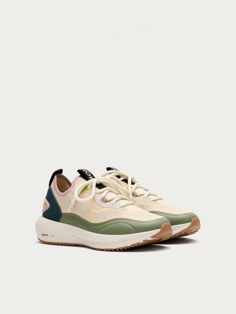 Hoff Beat Joggesko Dame Beige Grønn | 28479-RCXE
