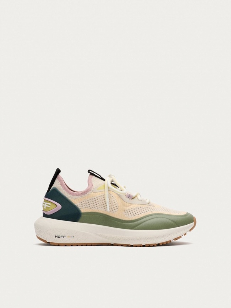 Hoff Beat Joggesko Dame Beige Grønn | 28479-RCXE