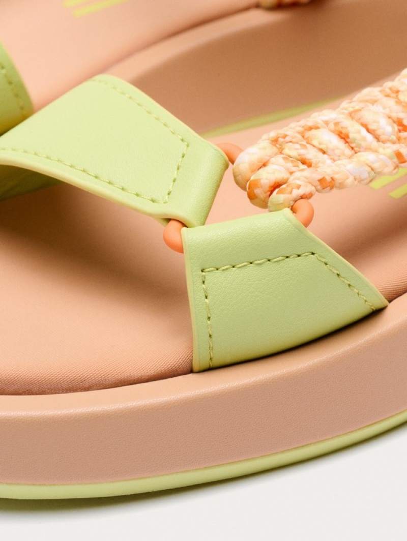 Hoff Camel Festival Sandaler Dame Oransje Grønn | 85137-TMRN