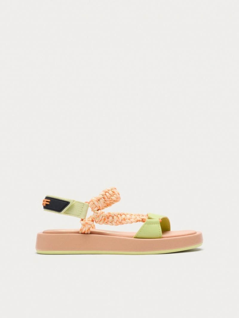 Hoff Camel Festival Sandaler Dame Oransje Grønn | 85137-TMRN