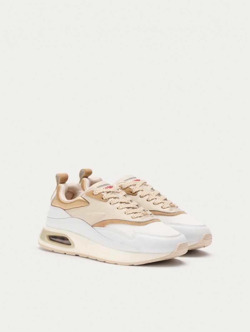 Hoff Evolution Joggesko Dame Hvite Beige | 23608-KEYA