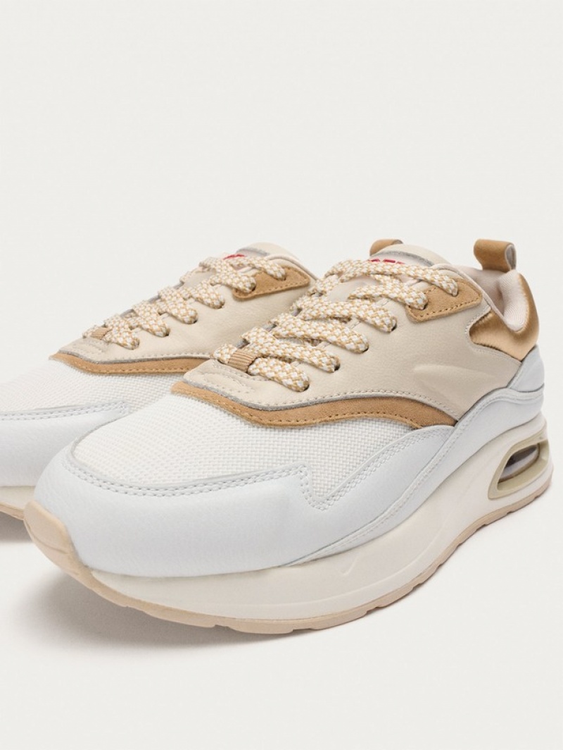 Hoff Evolution Joggesko Dame Hvite Beige | 23608-KEYA