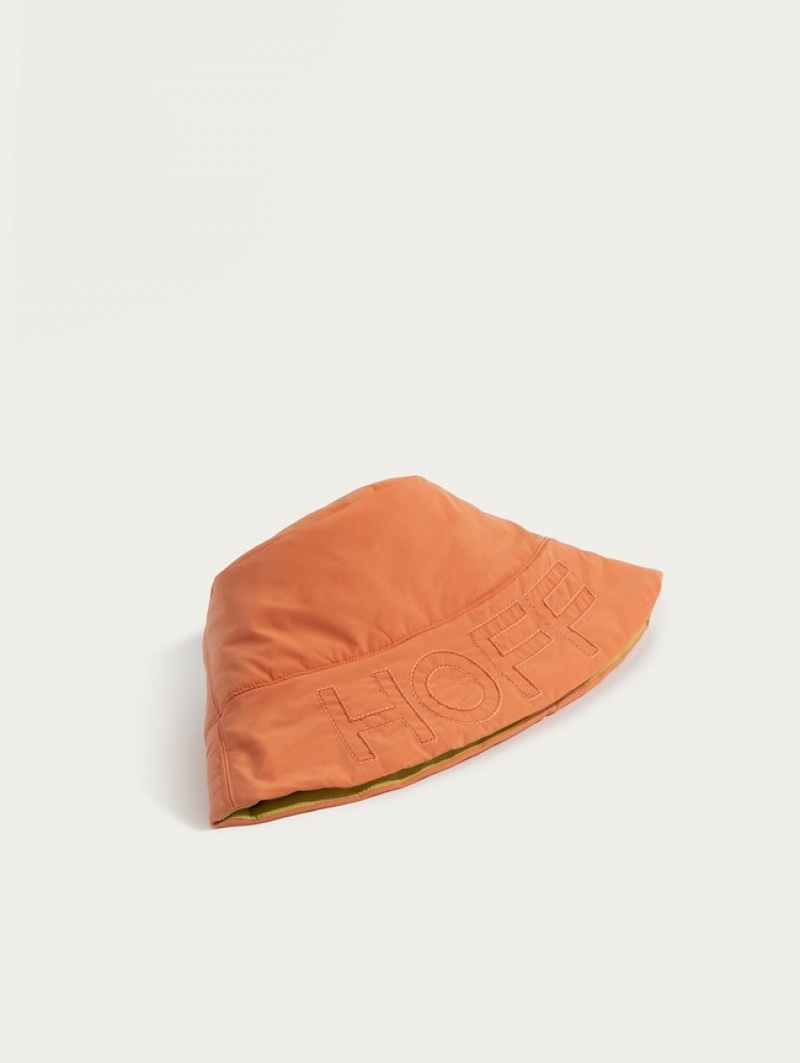 Hoff Hamptons Bucket Hatt Dame Oransje Gul | 53021-DZIU