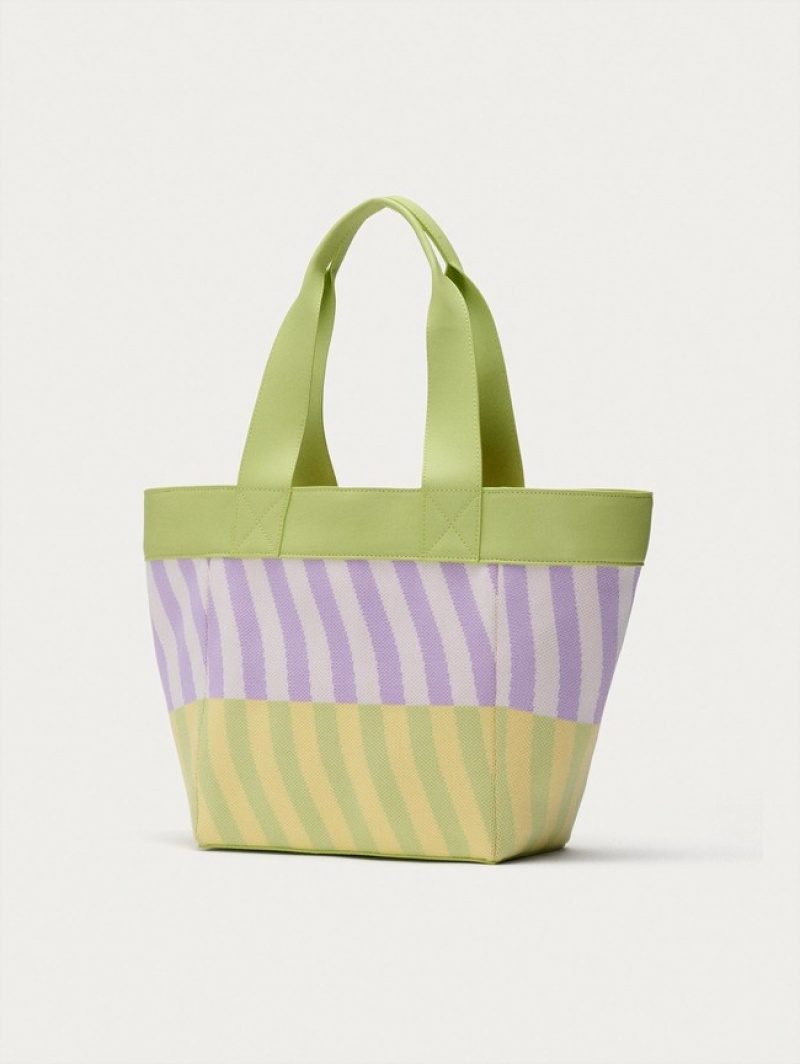 Hoff Hyde Lima Woven Carrycot Vesker Dame Grønn Lilla | 08472-BDOP