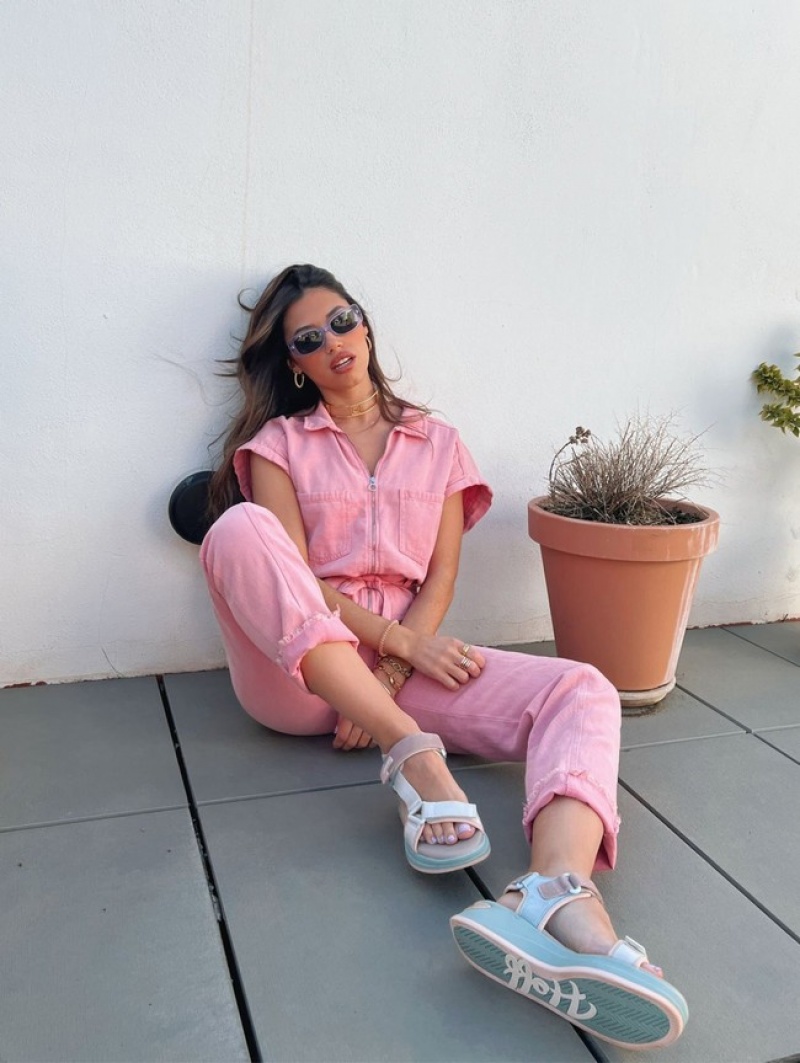 Hoff Lanai Sandaler Dame Rosa Blå | 84137-MRFI