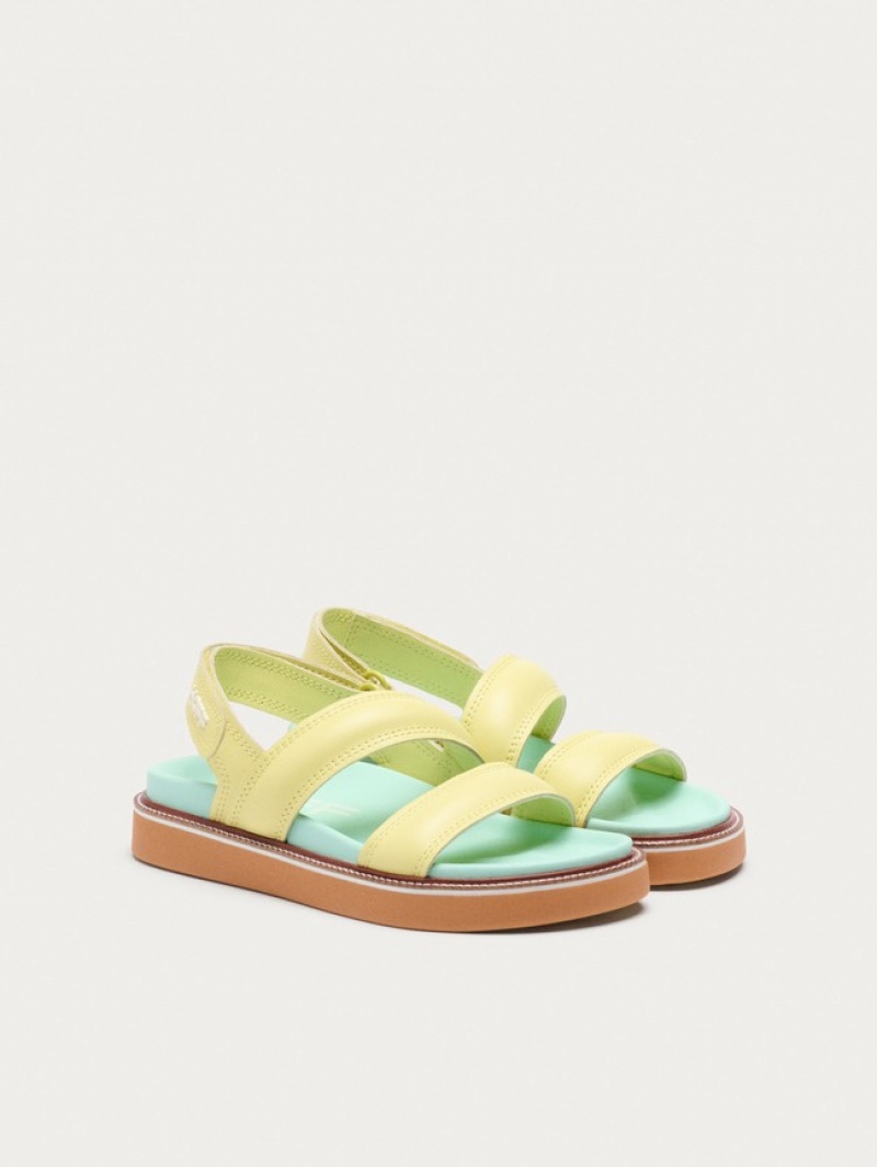 Hoff Lime Road Sandaler Dame Gul Blå | 72943-RQMY