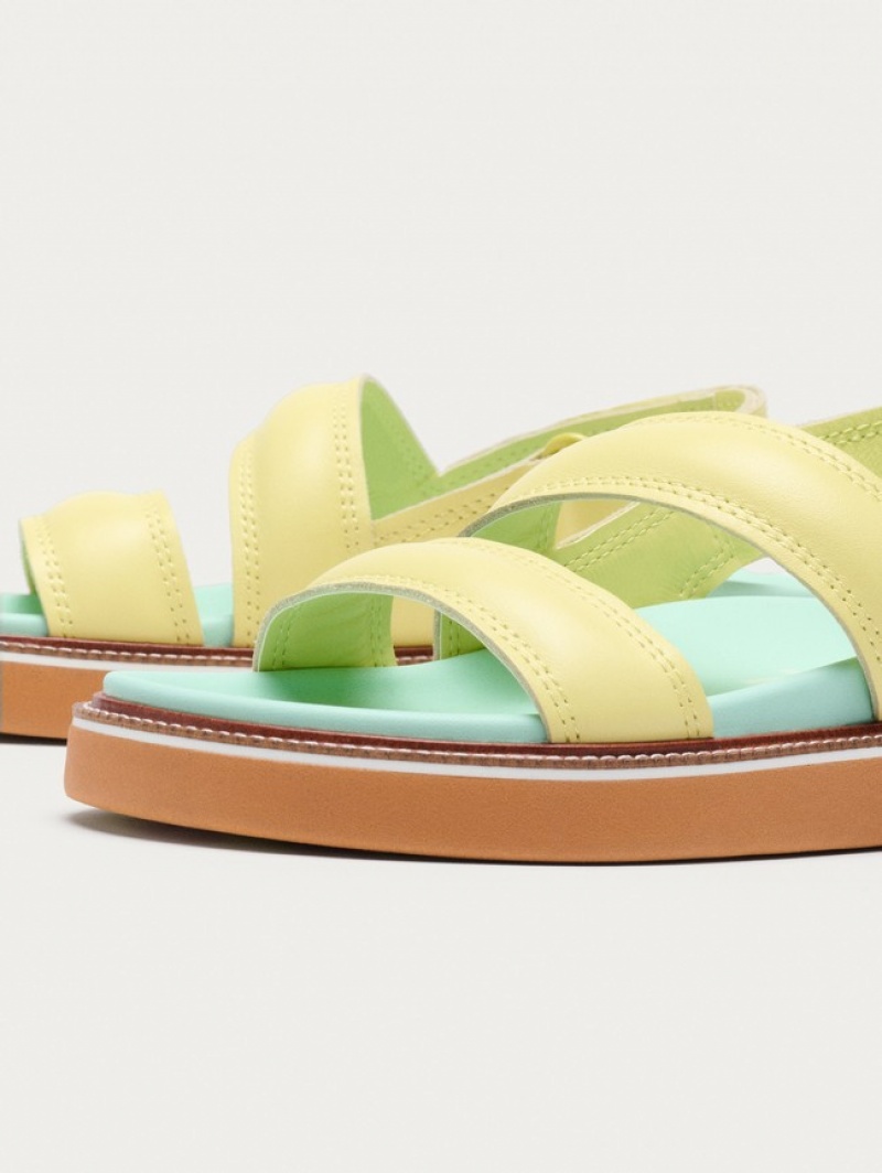 Hoff Lime Road Sandaler Dame Gul Blå | 72943-RQMY