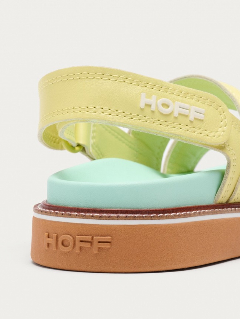 Hoff Lime Road Sandaler Dame Gul Blå | 72943-RQMY
