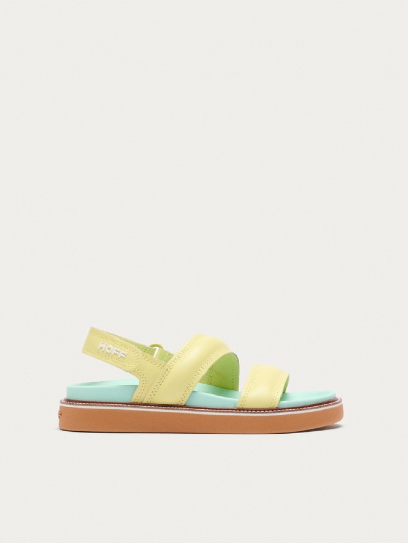 Hoff Lime Road Sandaler Dame Gul Blå | 72943-RQMY