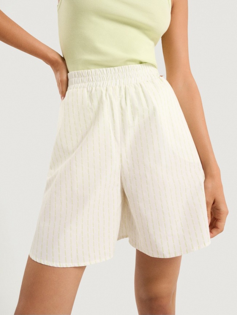 Hoff Logo Hoff Hawaii Shorts Dame Hvite | 76108-SMIY