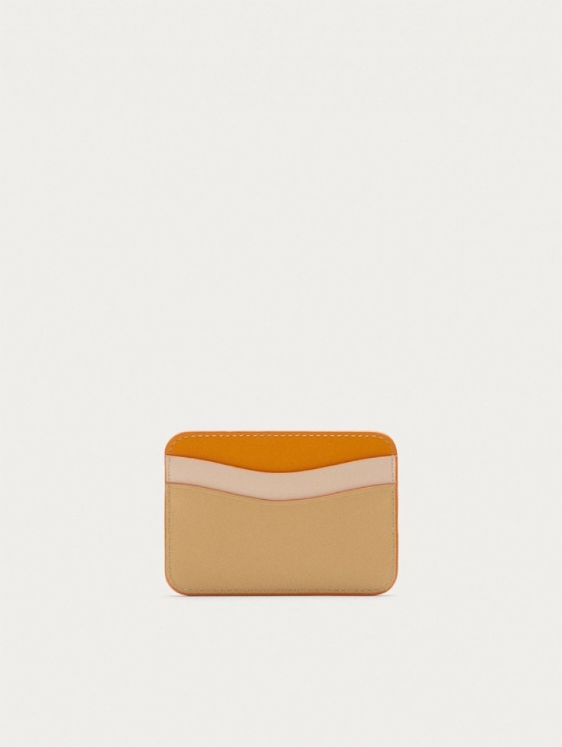 Hoff Lær Cardholder Camel Lommebok Dame Brune | 14360-TCHO