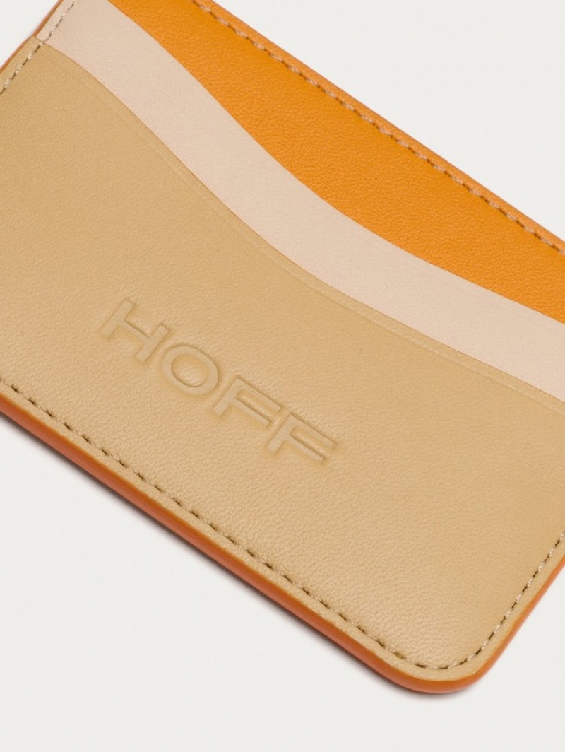 Hoff Lær Cardholder Camel Lommebok Dame Brune | 14360-TCHO