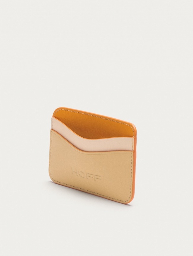 Hoff Lær Cardholder Camel Lommebok Dame Brune | 14360-TCHO