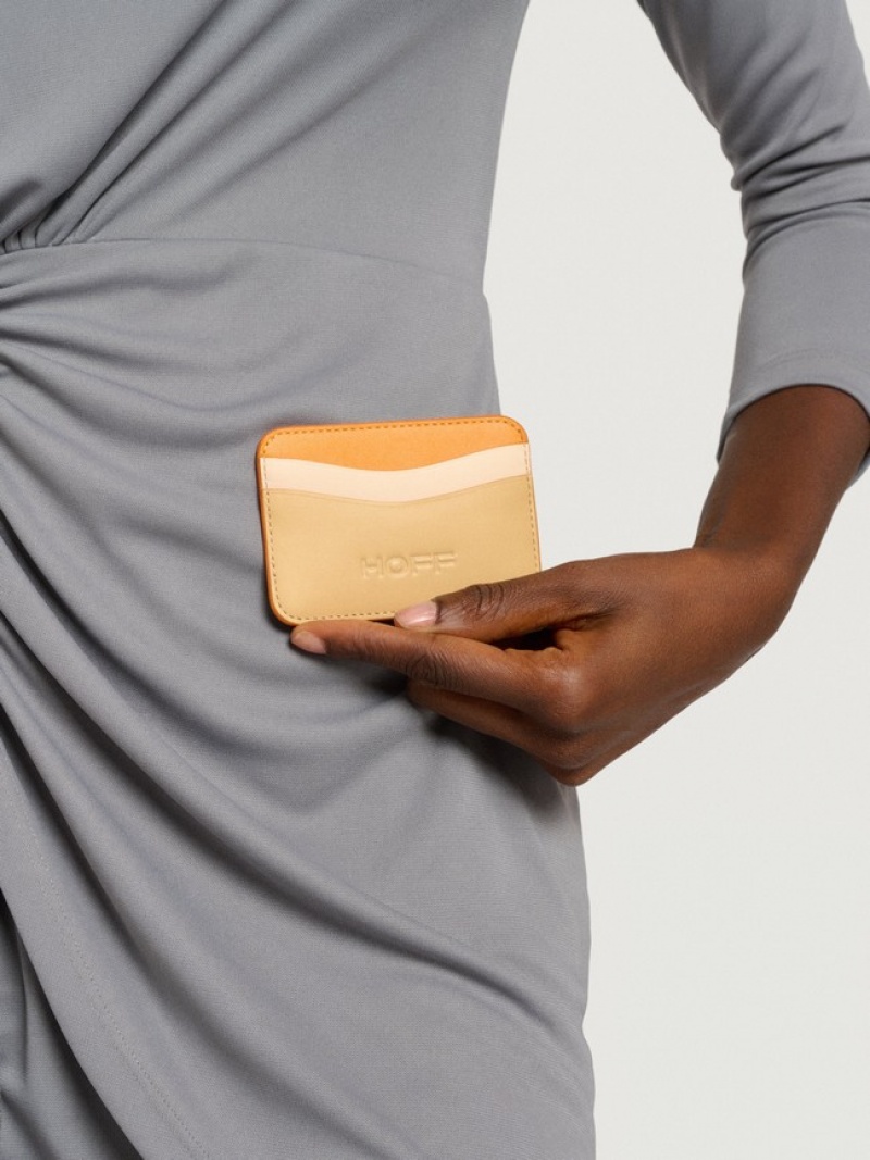 Hoff Lær Cardholder Camel Lommebok Dame Brune | 14360-TCHO