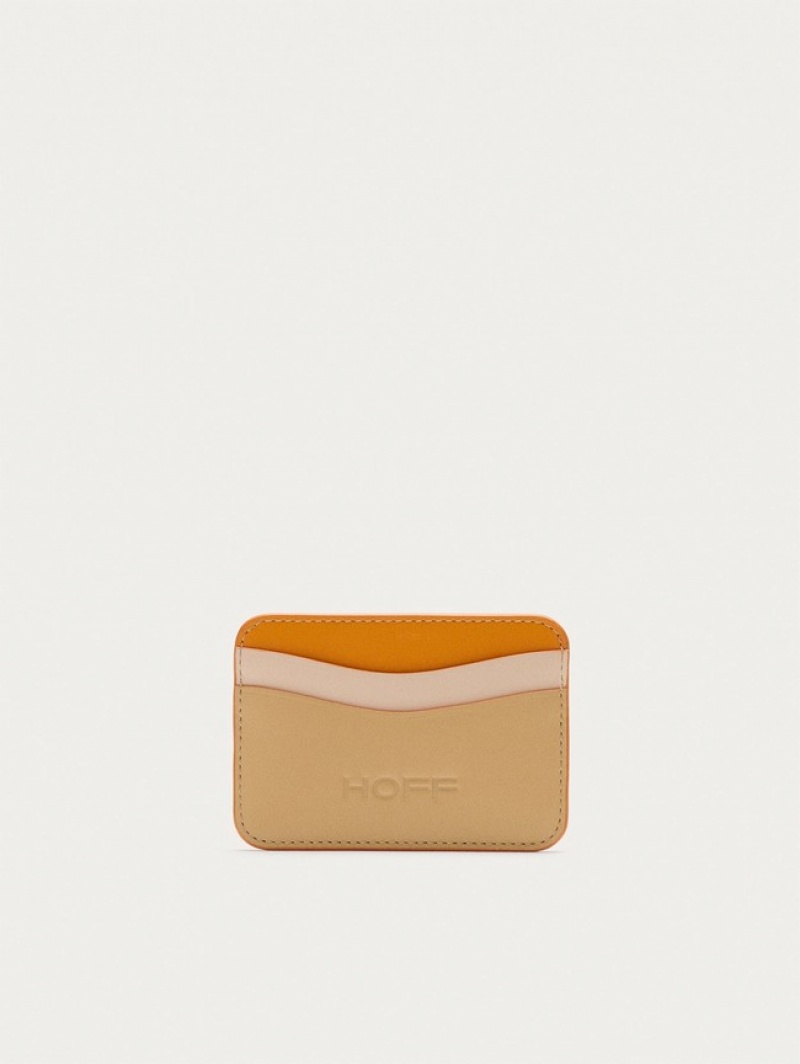 Hoff Lær Cardholder Camel Lommebok Dame Brune | 14360-TCHO