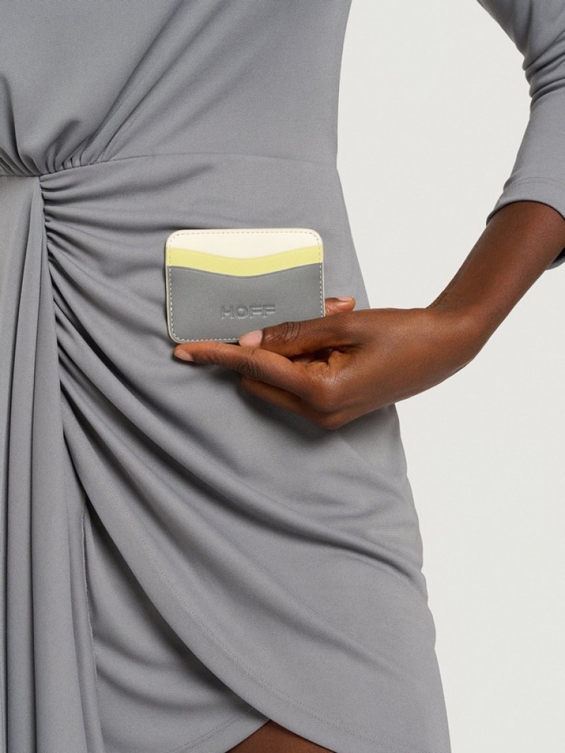 Hoff Lær Cardholder Lommebok Dame Svarte | 32159-BPQA