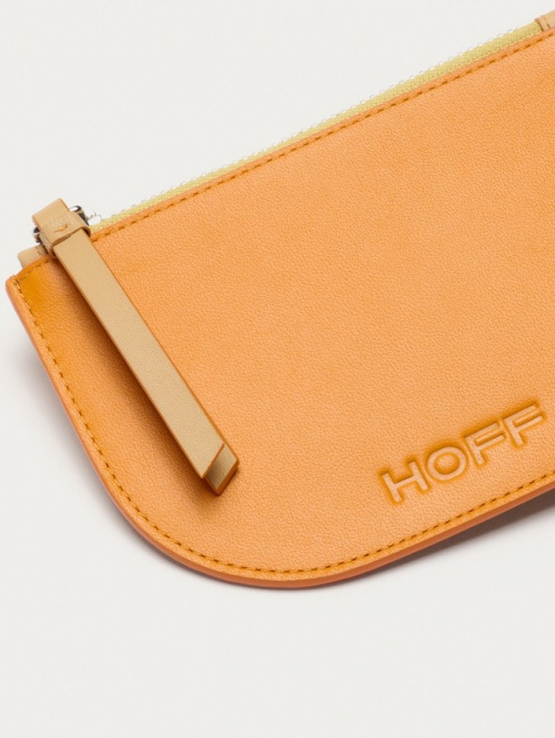 Hoff Lær Coin Lommebok Dame Oransje | 17032-PEYF