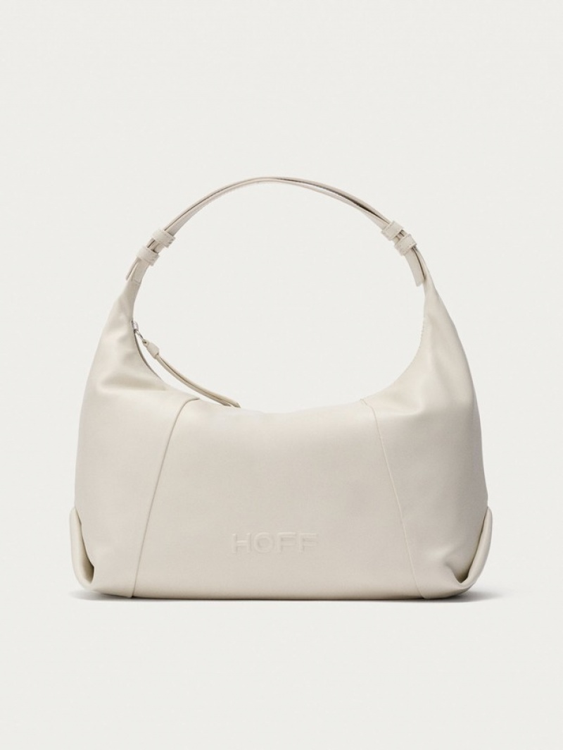 Hoff Lær Hobo Museum Off White Vesker Dame Hvite | 43298-QWSA
