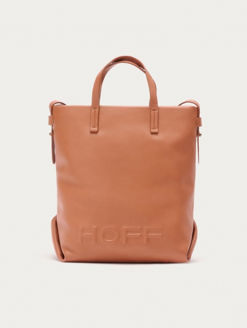 Hoff Lær Shopper Arcade Vesker Dame Brune | 56387-OZXC