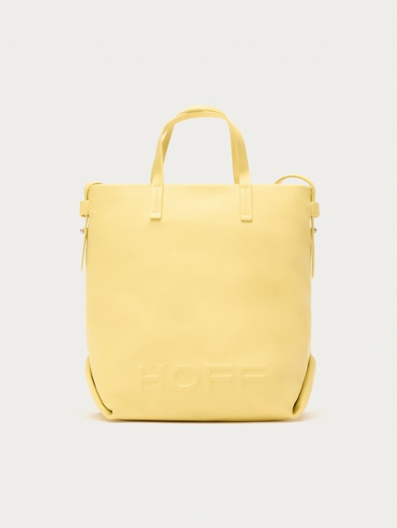 Hoff Lær Shopper Arcade Vesker Dame Gul | 16570-DSYR