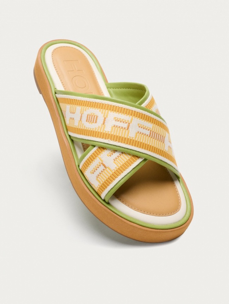 Hoff Market Sandaler Dame Oransje Grønn | 89427-ANUO