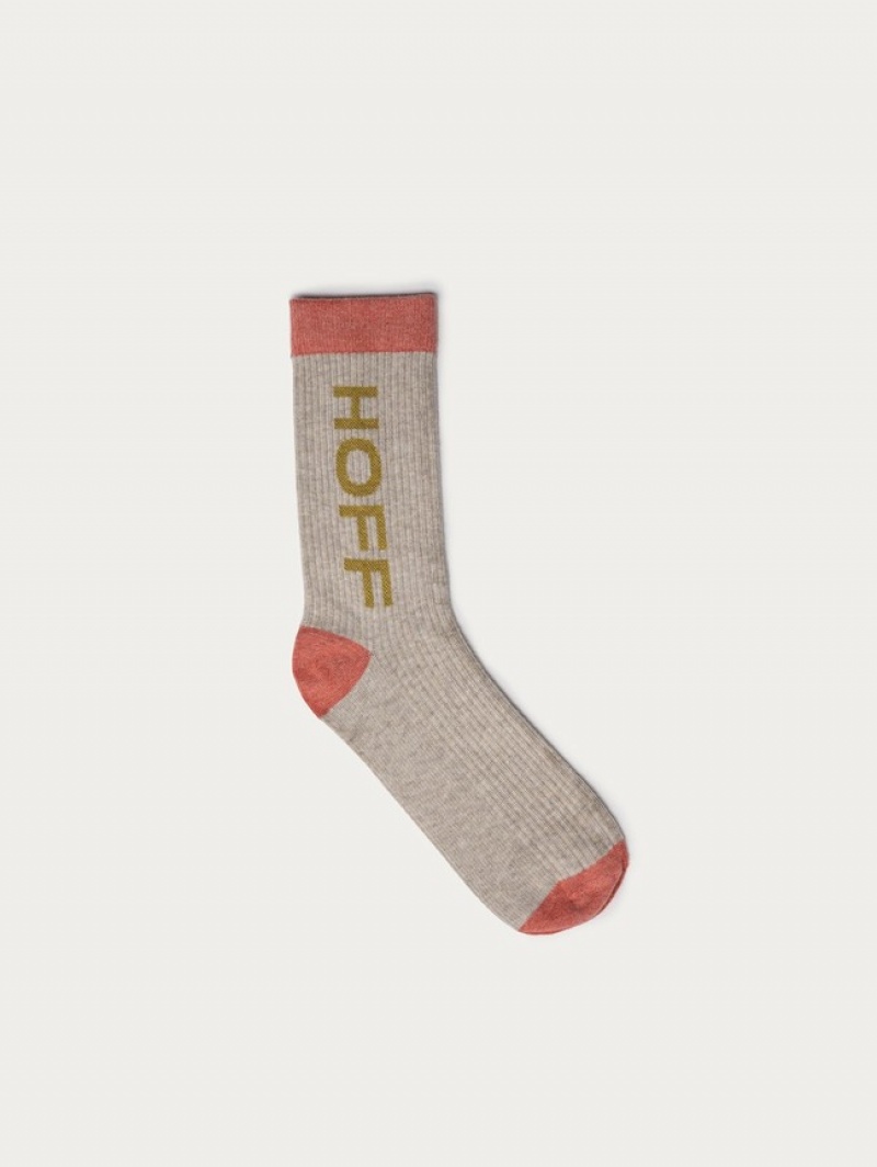 Hoff Maxi Logo Sokker Dame Grå | 03245-LAWU