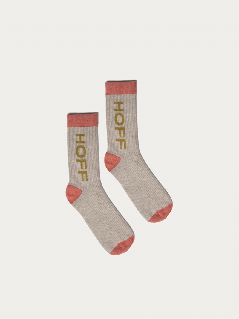 Hoff Maxi Logo Sokker Dame Grå | 03245-LAWU