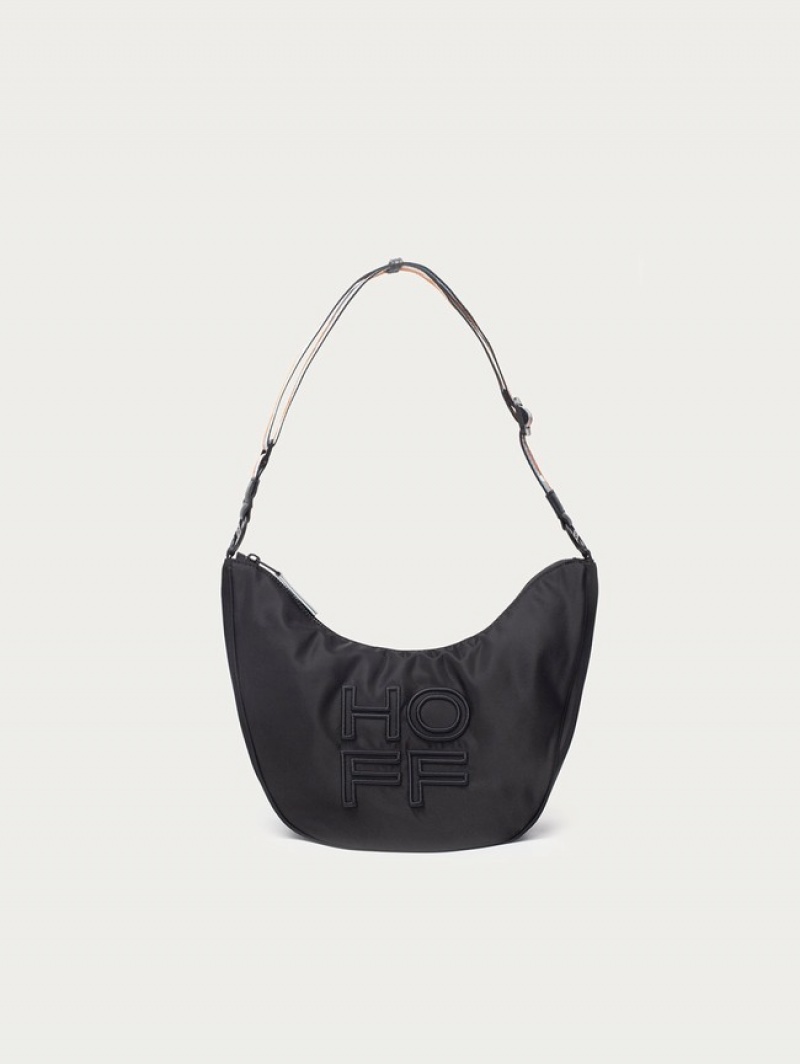 Hoff Nylon Library Hobo Vesker Dame Svarte | 78634-MJSN