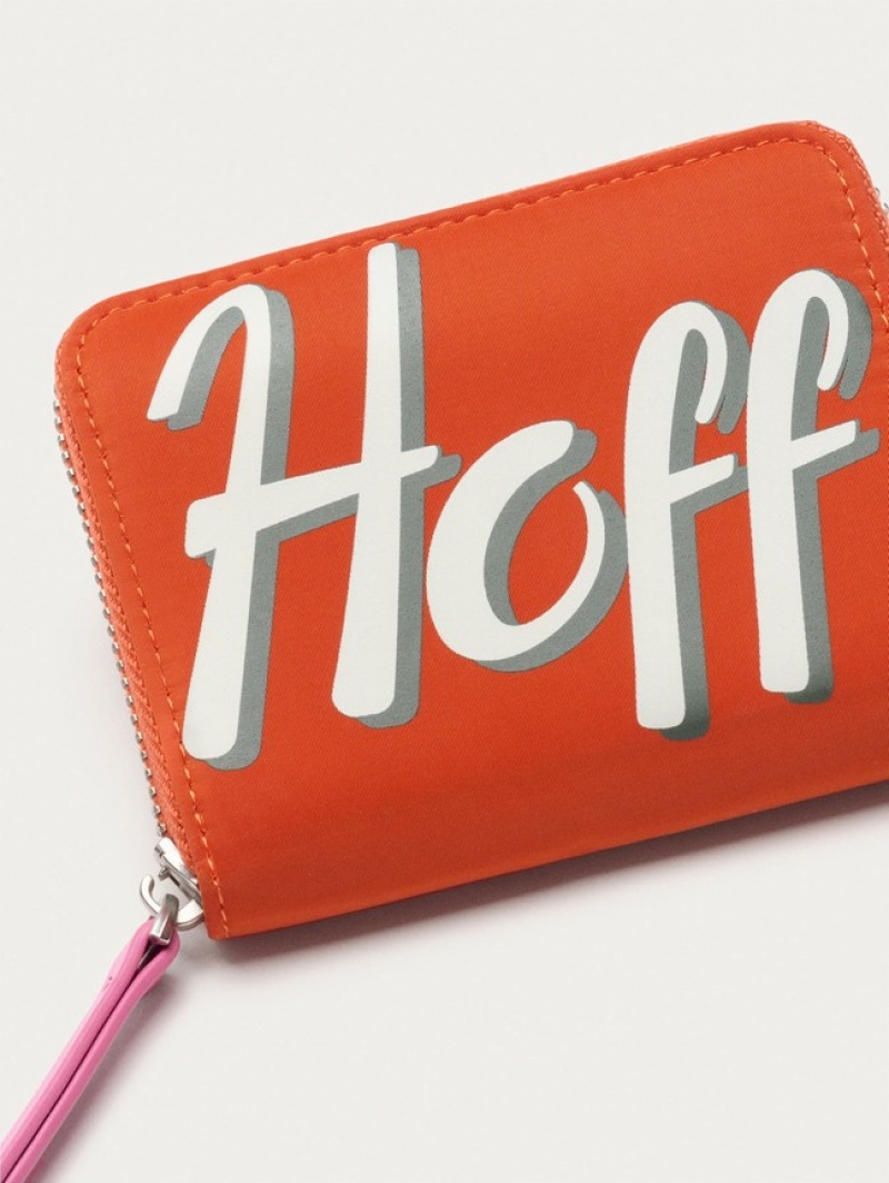 Hoff Nylon Logo Lommebok Dame Rød | 29651-HWEO