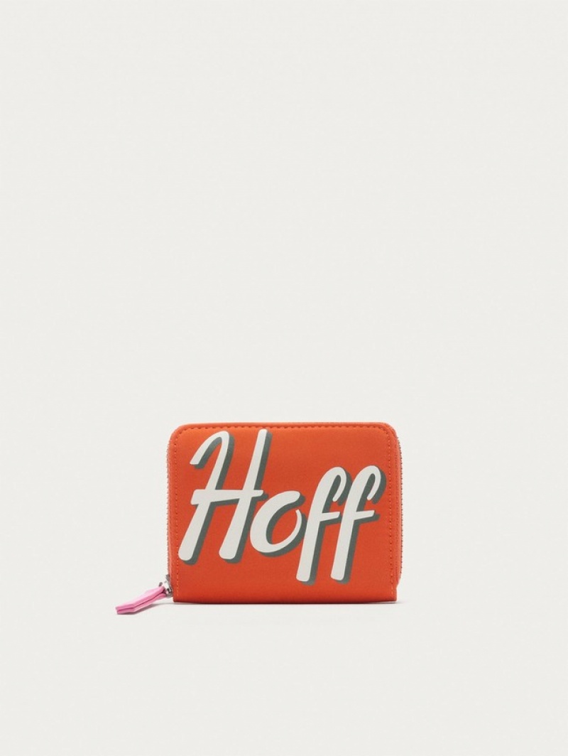 Hoff Nylon Logo Lommebok Dame Rød | 29651-HWEO