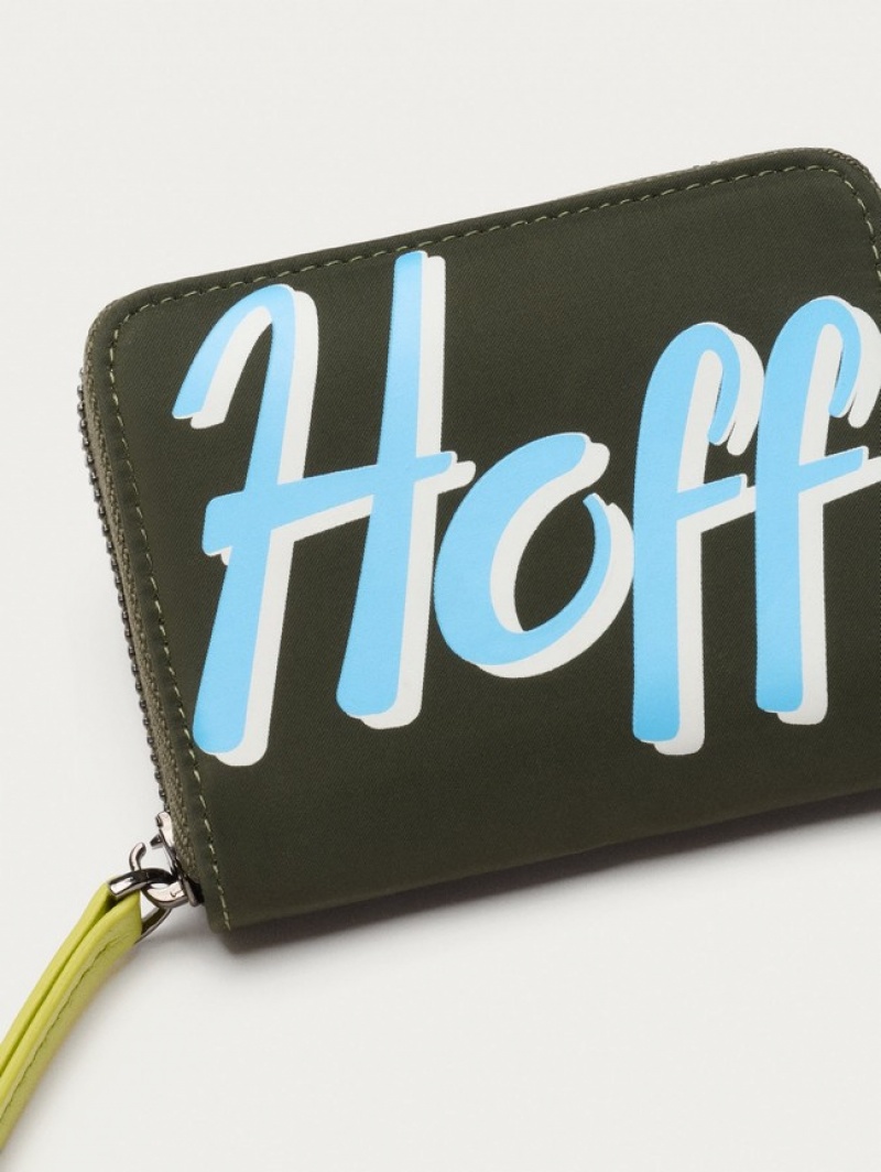 Hoff Nylon Logo Lommebok Dame Svarte | 31607-DKTA