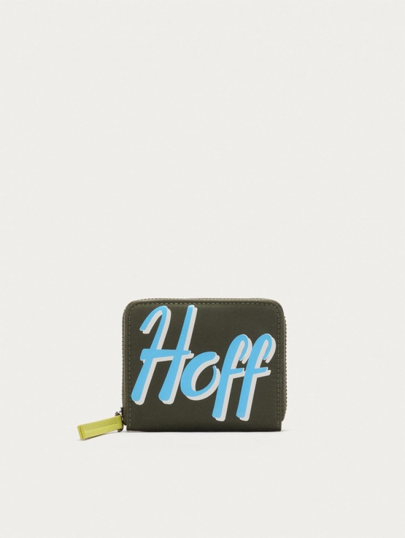 Hoff Nylon Logo Lommebok Dame Svarte | 31607-DKTA