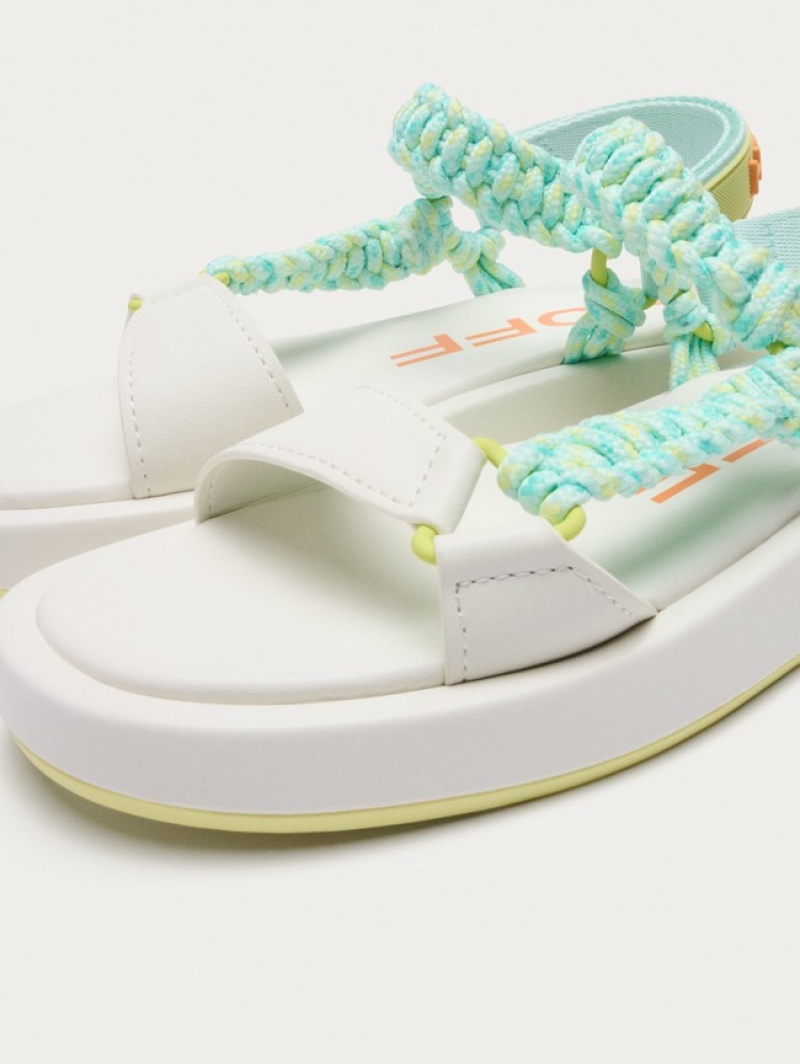 Hoff Off White Festival Sandaler Dame Grønn Hvite | 28546-ALEJ