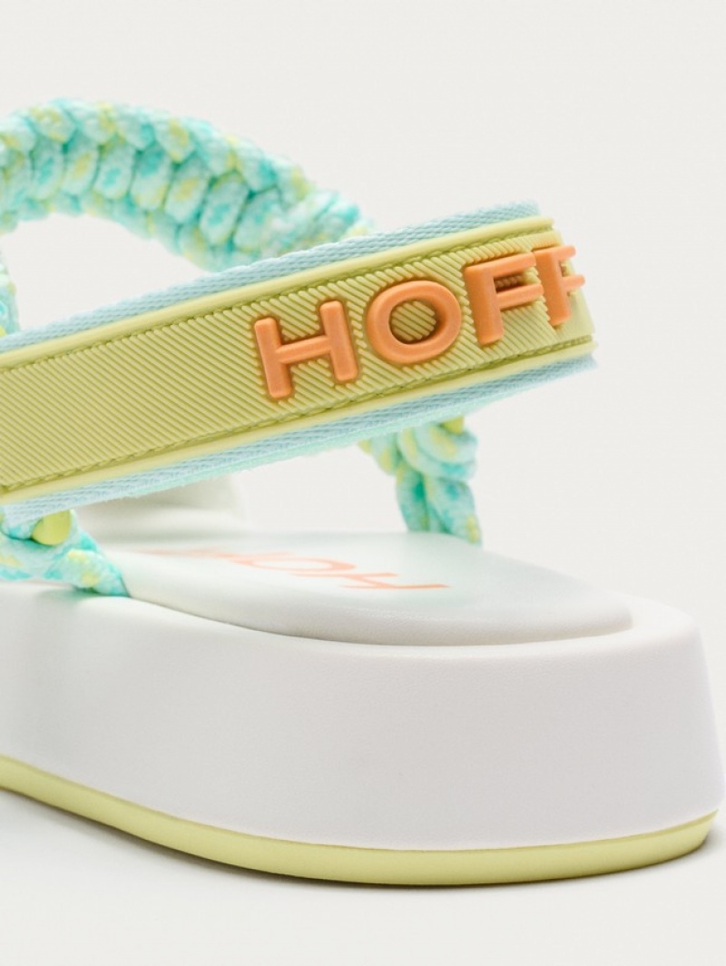 Hoff Off White Festival Sandaler Dame Grønn Hvite | 28546-ALEJ