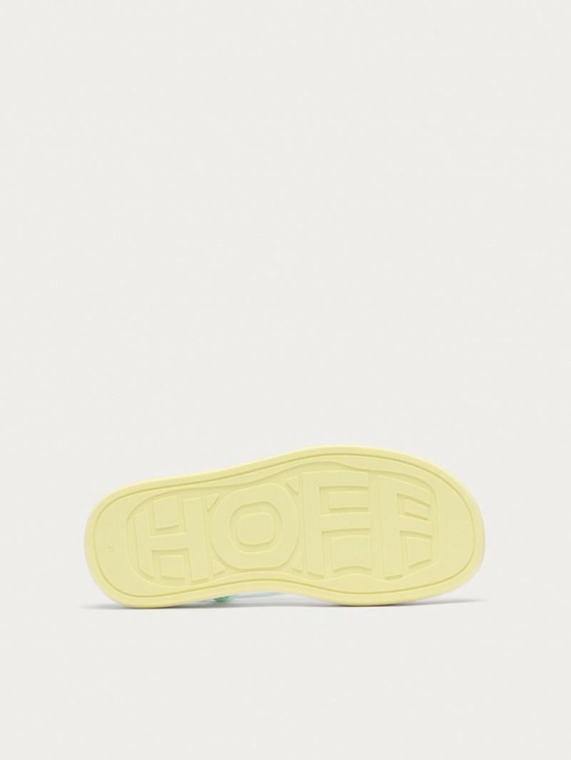 Hoff Off White Festival Sandaler Dame Grønn Hvite | 28546-ALEJ
