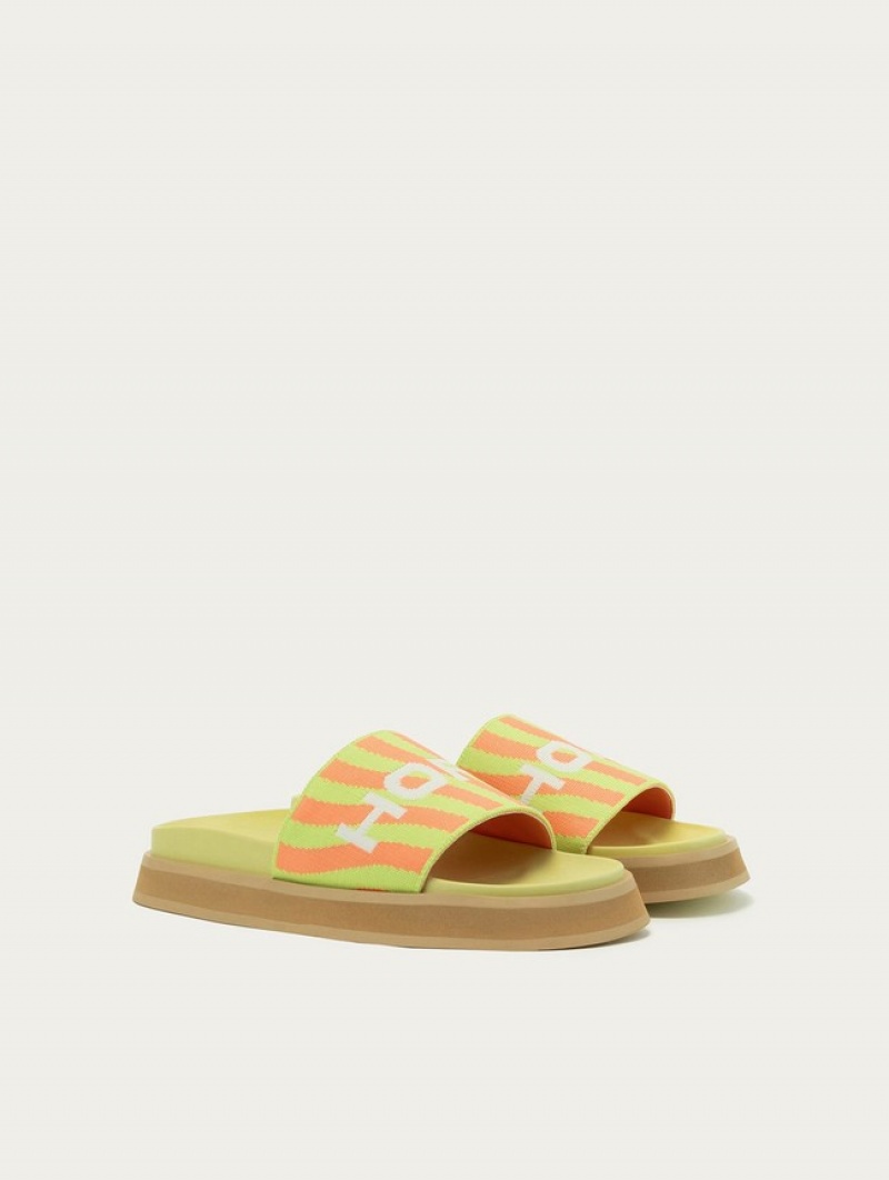 Hoff Park Sandaler Dame Grønn Oransje | 46380-ESWK
