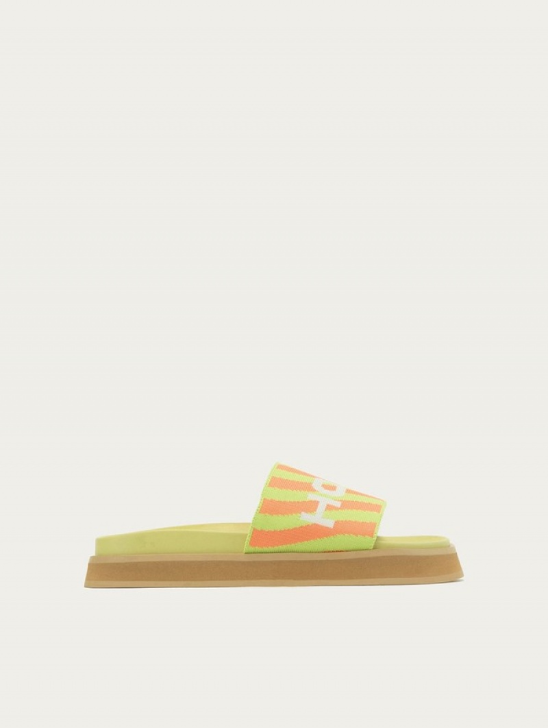 Hoff Park Sandaler Dame Grønn Oransje | 46380-ESWK