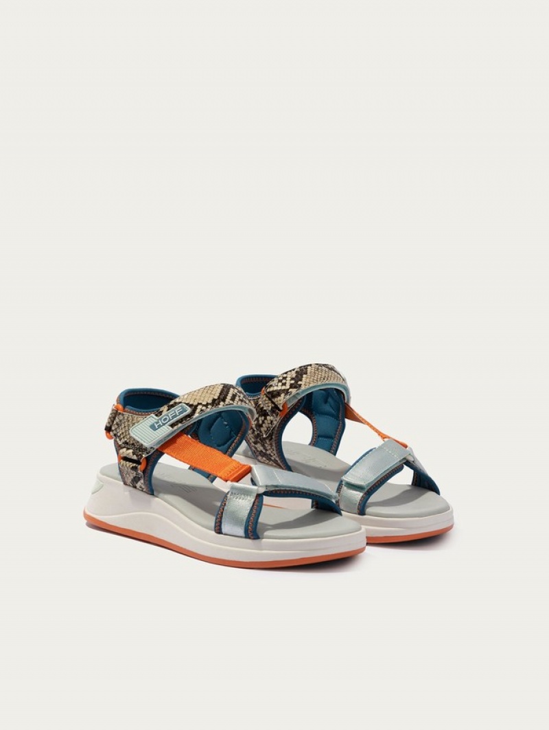 Hoff Seychelles Sandaler Dame Grå Oransje | 02568-EJXY