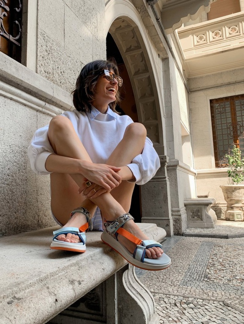 Hoff Seychelles Sandaler Dame Grå Oransje | 02568-EJXY