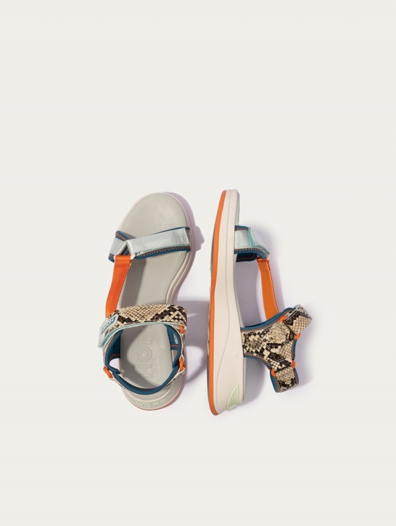 Hoff Seychelles Sandaler Dame Grå Oransje | 02568-EJXY